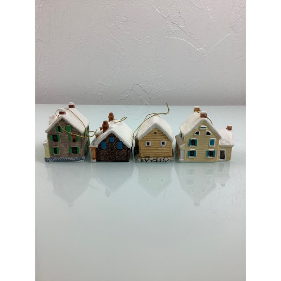 Vintage Reed & Barton Yarmouth Maine ornaments Houses lot of 4 * - Picture 3 of 12